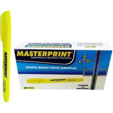 Imagem de Marca texto amarela mp612 masterprint mp-612 c/12 und ( 104602 )
