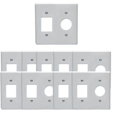 Imagem de Kit com 10pcs placa 4x4 para 2 funcoes c/ tomada - DIVERSAS