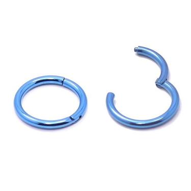 Imagem de Piercing Argola Articulada Click 1.2mm em Titânio Light Blue 36v - M2 