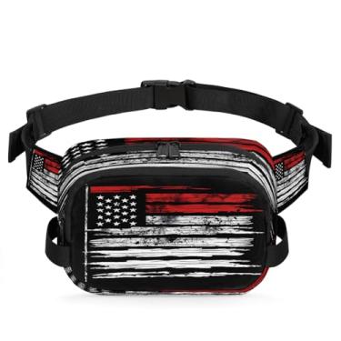 Imagem de Pochete retrô da bandeira da América para mulheres e homens com alça ajustável, bolsa transversal, bolsa de peito, bolsas de bumbum, bolsa de estilingue, Cor 5