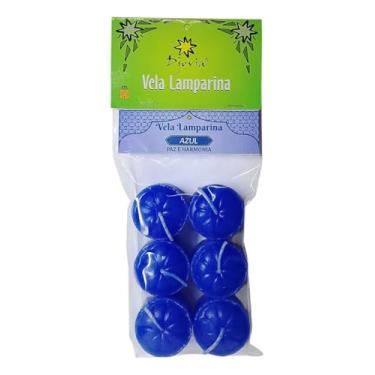 Imagem de Vela Lamparina Especial Djovia Azul - Paz E Harmonia 6 Unidades