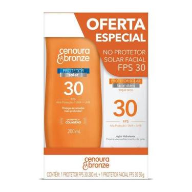 Imagem de Kit Protetor Solar Cenoura &amp Bronze Facial FPS 30 50g + Corporal FP