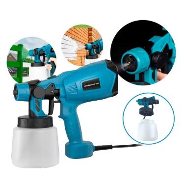 Imagem de Pulverizador elétrico 127V pintura, reservatório 1000ml, jato ajustável vertical e horizontal, ideal aplicações residenciais e profissionais leves