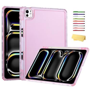 Imagem de Capa para iPad Pro 27.9 cm M4 2024 (Modelo: A2836/A2837/A3006) com suporte para lápis, capa leve de TPU macio e transparente UUcovers e capa traseira rígida à prova de choque com canto de para-choque