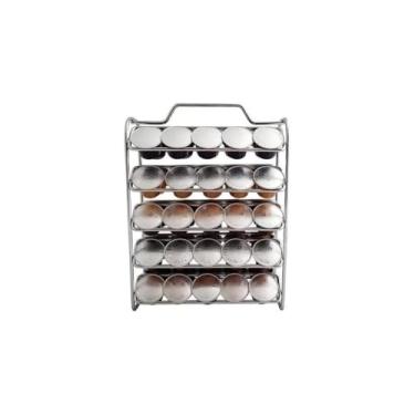 Imagem de Suporte para Cápsulas de Café, Metal, 42 Unidades, 27cm x 16,5cm x 9,5cm, Compatível com Nespresso
