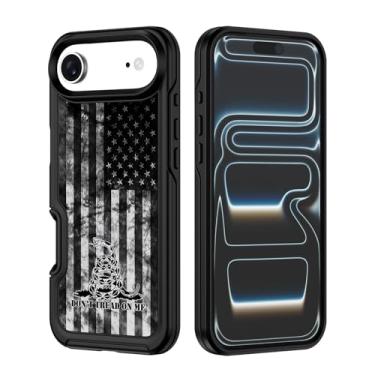 Imagem de XWMHHP Capa magnética para iPhone 17 Air compatível com Magsafe para homens e mulheres, capa magnética resistente à prova de choque de 3 camadas - Don't Tread on Me, bandeira americana