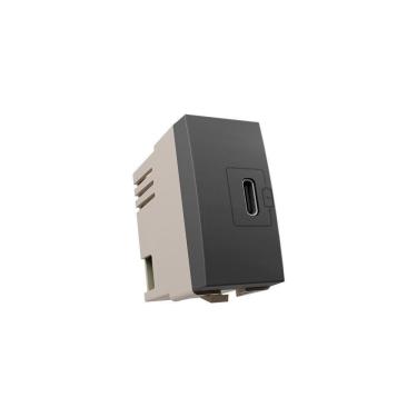 Imagem de Módulo Tomada Carregador Usb-c Margirius Sleek Colors 2a 10W Grafite