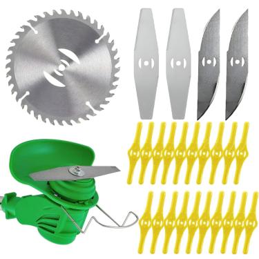 Imagem de Tucssarg Lâminas De Reposição Para Cortador Ervas Daninhas 6" - Acessórios Grama Elétricos Alimentados Por Bateria, Metal, Sem Fio, Cabeças Plástico Aparador Fio