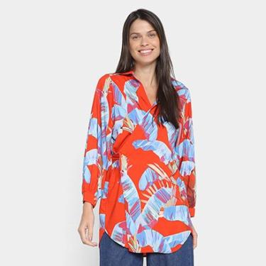 Imagem de Camisa Farm Oversized Estampada 3/4 Feminina-Feminino