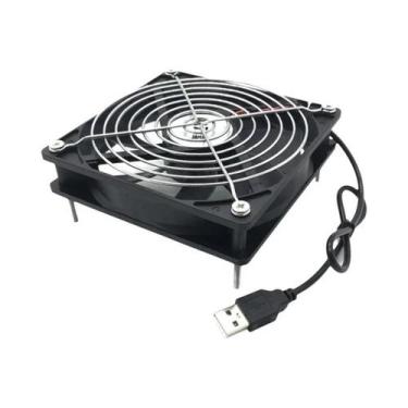 Imagem de Ventilador Silencioso De 12V Alimentado Por USB 8/12cm Para PC Computa