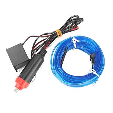 Imagem de Acouto Lâmpada Decorativa LED Automática, Faixa de Luz Flexível para Interior do Carro 5M, Cortável, Baixo Consumo de Energia, Mudança Multicolorida para Porta, Console, Volante, (BLUE)