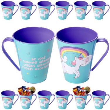 Imagem de Kit 10 Canecas de Unicórnio Lembrancinhas e Decoração festa infantil -
