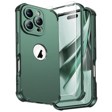Imagem de ORETECH Capa para iPhone 16 Pro Max, com 2 protetores de tela (proteção contra quedas de 15 pés) (proteção total da câmera) capa de celular à prova de choque à prova de choque antiarranhões para