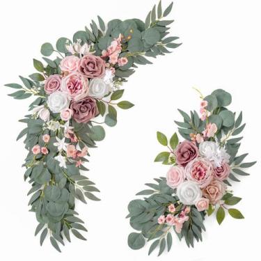 Imagem de Flores em arco de casamento ponatia Artificial Dusty Rose x2