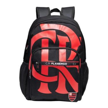 Imagem de Mochila De Costas escolar esporte Flamengo Grande 16375 Oficial Cor:Pr