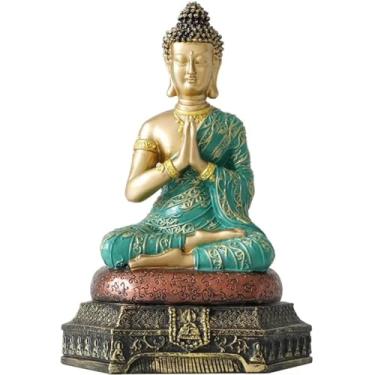 Imagem de FENNYYAR Ornamentos de Buda Estilo Chinês Budista para Casa, 23 cm 9 pol, Halls Enshrine Furnishings Zen Decorações de Casa