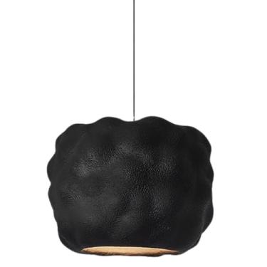 Imagem de Luminária pendente para ilha de cozinha, lustre moderno de resina com 1 lâmpada, ideal para pia, bar, mesa de escritório, estilo minimalista industrial, 35 x 26 cm.