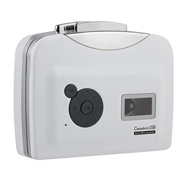 Imagem de Cryfokt Conversor de Cassete Compacto para MP3 Transferência Direta Unidade Flash USB Estéreo L/R Leitor de Música para Leitor de MP3 Cor: Branco 245g 4,5 * 3,7 * 1,2 pol.