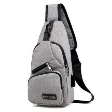 Imagem de Genérico, Shoulder Bag Transversal Bolsa Mochila de Ombro Tiracolo Pequena Masculina Feminina com Entrada USB