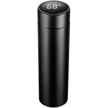 Imagem de Garrafa Térmica com Display de Temperatura, 500ml, Aço Inoxidável, Preta
