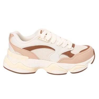 Imagem de Tênis logus chunky feminino 22790, Champanhe caramelo, 37