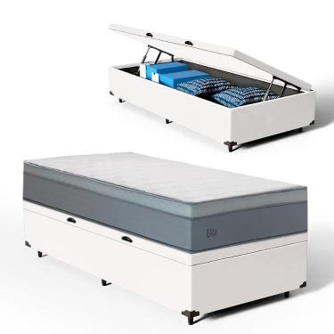 Imagem de Cama Box Baú com Colchão de Molas Ensacadas Pillow In Elite Solteiro 88cm