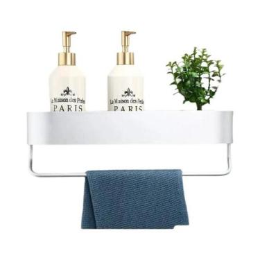 Imagem de Prateleira De Armazenamento De Banheiro Montada Na Parede Em Alumínio,