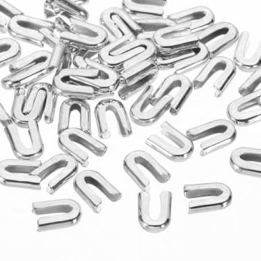 Imagem de Generic 50 peças de pontas de barbatanas espirais de 5 mm de largura para costura, pontas de barbatanas de espartilho de aço carbono galvanizado, tampas de extremidade para vestido de noiva, tom