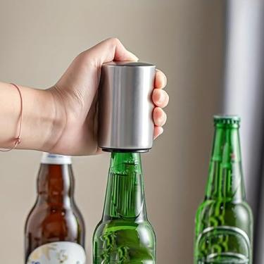 Imagem de Abridor automático de garrafa de cerveja, abridor de cerveja magnético, abridor de aço inoxidável, abridor de tampa de refrigerante, acessórios de cozinha, ferramenta de cozinha criativa, abridor de