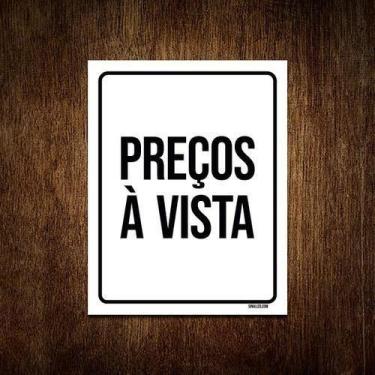 Imagem de Placa Comércio Setor Preços À Vista 36X46 - Sinalizo