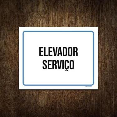 Imagem de Placa Ambiente Sinalização Setor Elevador Serviço 36X46 - Sinalizo