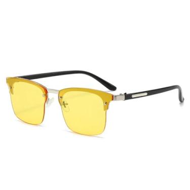 Imagem de HCPIHF Óculos de grau femininos e masculinos, retrô, polígono, feminino, vintage, moda (10)