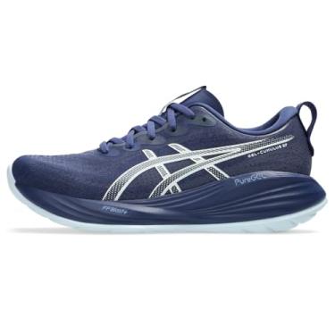 Imagem de ASICS Tênis de corrida feminino Gel-Cumulus 27, Azul índigo, cinza claro, 38