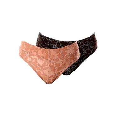 Imagem de Kit com 2 Calcinhas Alta Olimpo Demillus 26639 Colorido, Preto, M