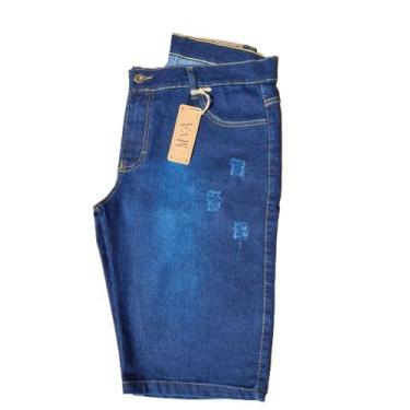 Imagem de Bermuda Jeans Masculina Elastano Promoção Barata Direto da Fabrica - M