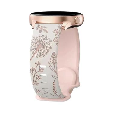 Imagem de Pulseira De Silicone Gravada De 20mm Para Samsung Galaxy Watch 7/6/5/4