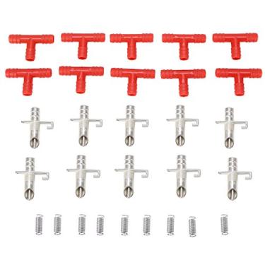 Imagem de Ainoli 10 conjuntos prático automático alimentador de água vermelha bebedor de água para roedores coelho novo