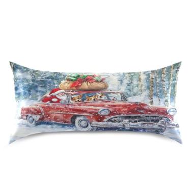 Imagem de Blueangle Fronha de cetim de carro vermelho vintage para cabelo e pele, fronha de seda, tamanho king (50,8 x 101,6 cm) - Capas de almofada de cetim refrescantes com fecho de envelope (956)