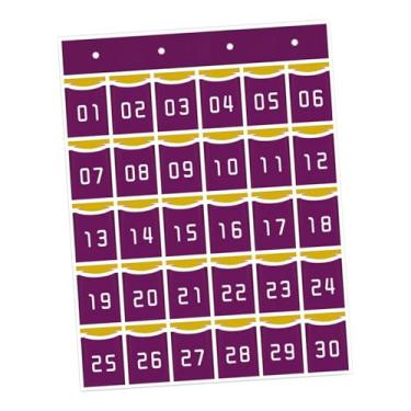 Imagem de ＫＬＫＣＭＳ Organizador de Bolso Multiuso para Sala de Aula, Quadro de Bolso Numerado, Bolsa Organizadora para Pendurar na Parede, Ideal para Armário e Quarto.