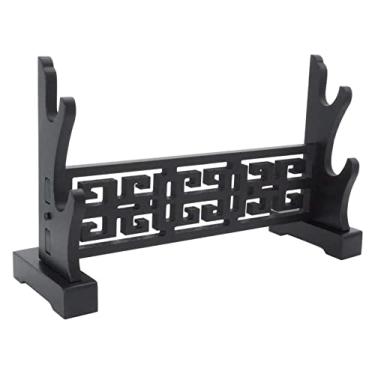 Imagem de pcagfaajmh Suporte de espada Suporte de exibição de arma clássica Katana Genji Samurai Japonês Espada Lâmina Suporte de Espada Suporte de Exibição de Arma (2)