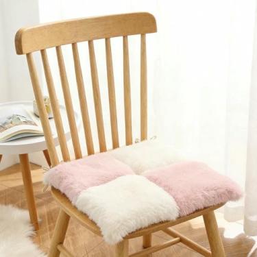 Imagem de Almofada quadrada para assento, almofadas de assento macias e antiderrapantes, almofadas grossas e macias para cadeiras confortáveis ​​para casa e cozinha.