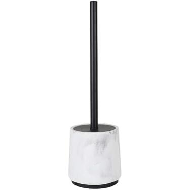 Imagem de Conjunto de escova de vaso sanitário, escova de vaso sanitário de resina resistente e suporte de vaso sanitário para armazenamento e organização do banheiro, conjunto de escova de vaso sanitário de