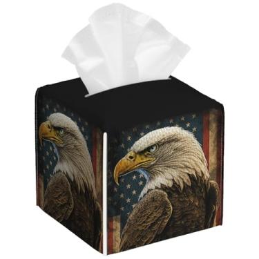 Imagem de Pacote com 2 unidades, capa quadrada de caixa de lenços de papel de poliuretano vintage, vintage, à prova d'água, organizador de papel facial para banheiro, cozinha, casa, escritório, carro