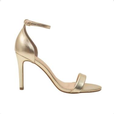 Imagem de Sandália Salto Alto Fino Feminina Dm Eterna Dourada - DAYANE MAGALHÃES