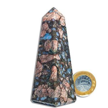 Imagem de Obelisco Riolita Rosa Natural Lapidação Manual 9 a 10cm - CristaisdeCu