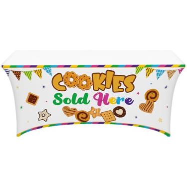 Imagem de Boao 1 peça de toalhas de mesa de 15 cm para biscoitos, artigos de festa de aniversário acompanhados de padrões de texto interessantes para mesas dobráveis padrão, toalhas de mesa de biscoitos