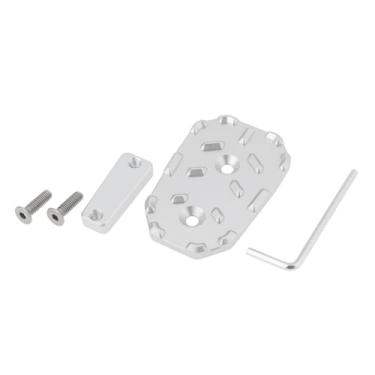 Imagem de eMagTech Conjunto de extensores de ampliação de pedal de motocicleta prata compatível com Honda CB125R CB300R CB500X