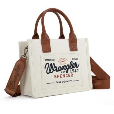 Imagem de Sacola Montana West Wrangler de lona para mulheres bege