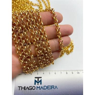 Imagem de Corrente de Alumínio Anodizado Ouro para Bijuterias - 1,2mm - 1 metro 