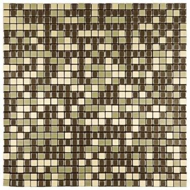 Imagem de Kit 1m² Pastilha de Vidro Autocolante 31cm X 31cm Dourado Escovado/Espelhado